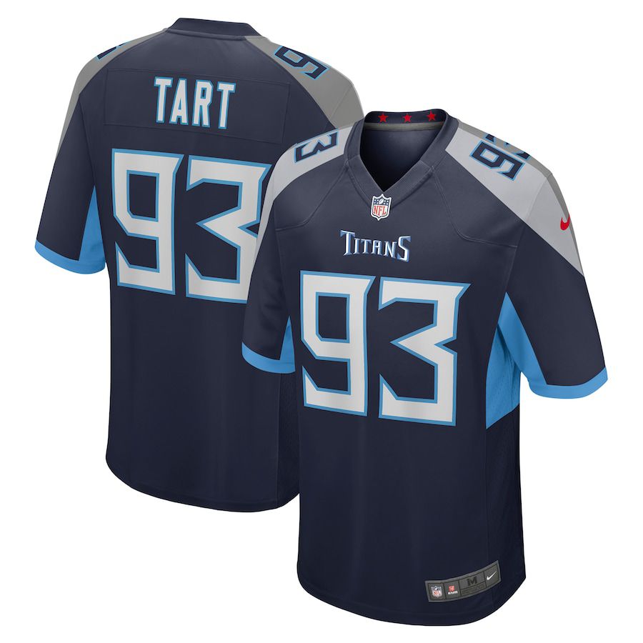 Men Tennessee Titans #93 Teair Tart Nike Navy Game Player NFL Jersey